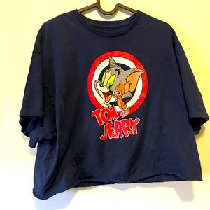 Tom and Jerry Cropped Shirt